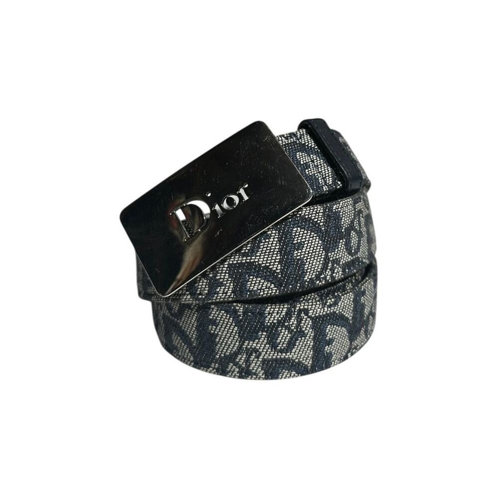 Monogram logo leather belt
